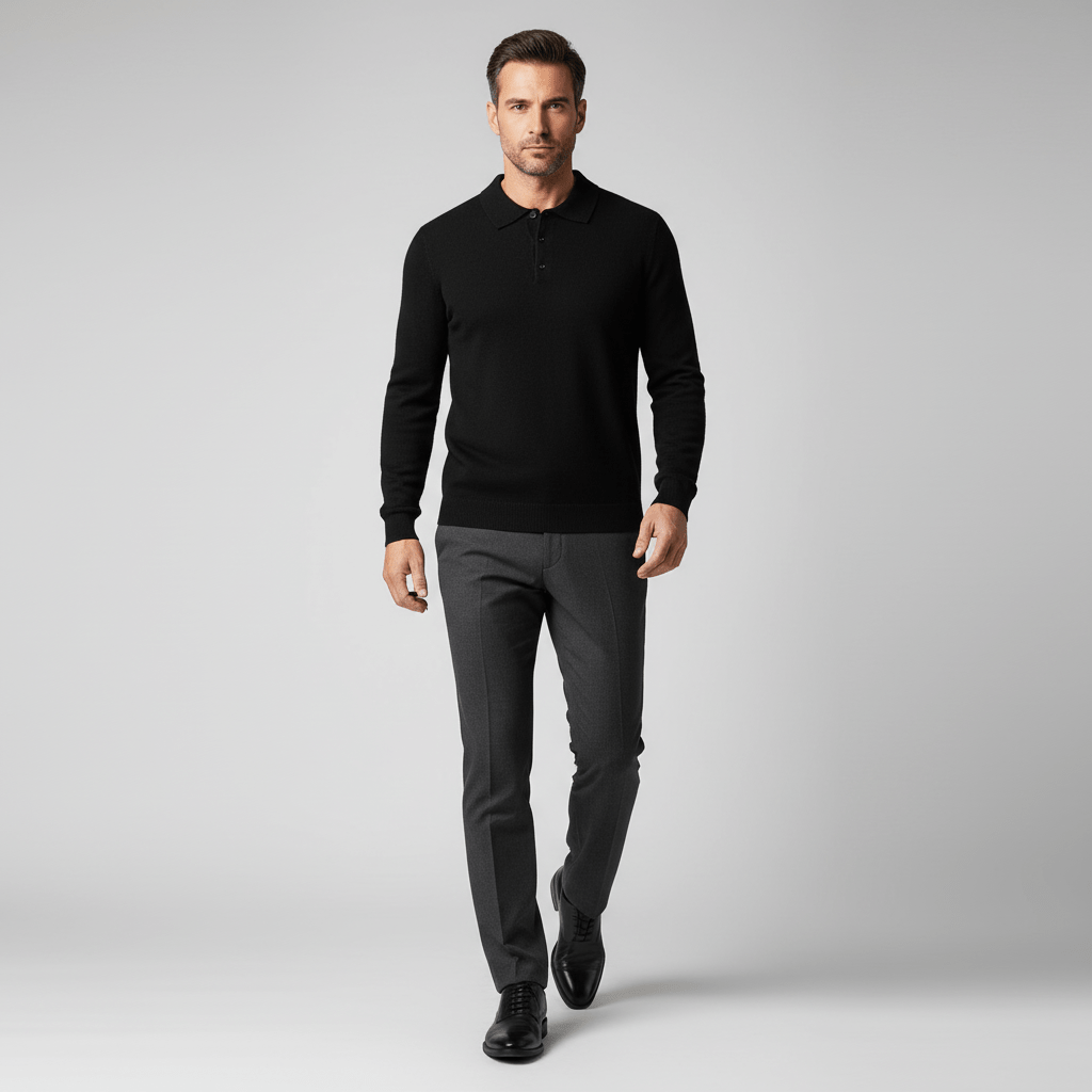 Sterling Men's Long Sleeve Polo Sweater