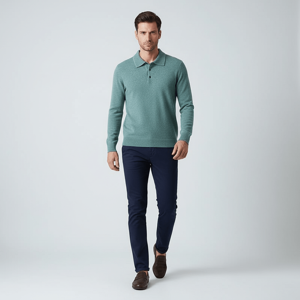 Sterling Men's Long Sleeve Polo Sweater