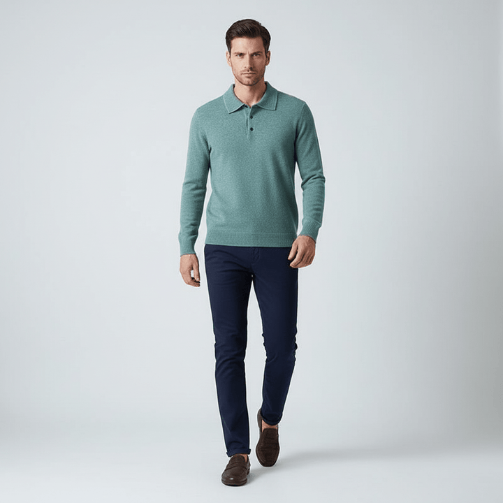 Sterling Men's Long Sleeve Polo Sweater