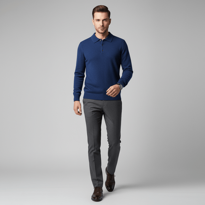 Sterling Men's Long Sleeve Polo Sweater