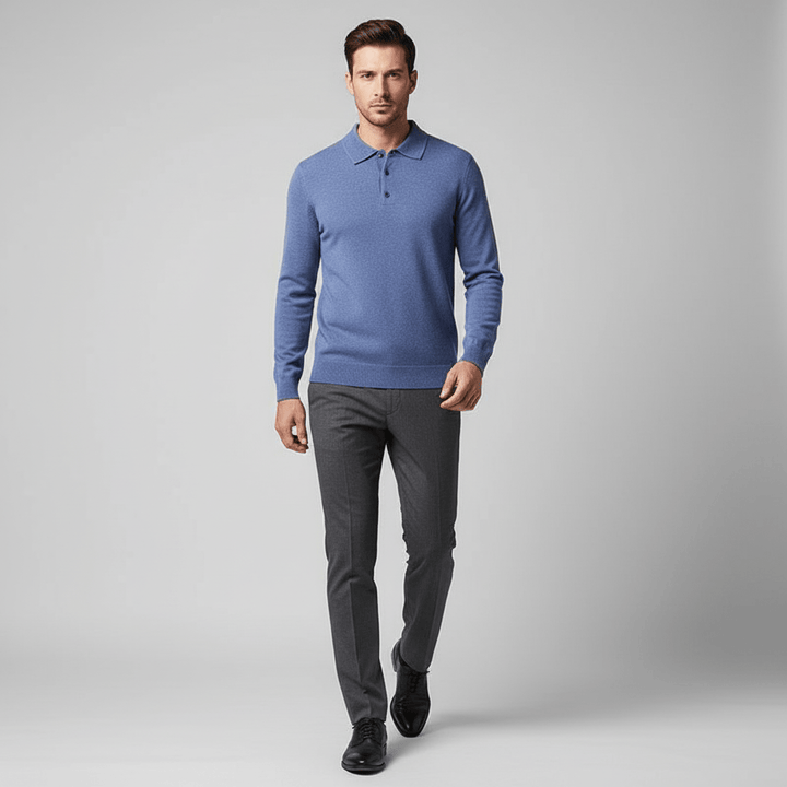 Sterling Men's Long Sleeve Polo Sweater