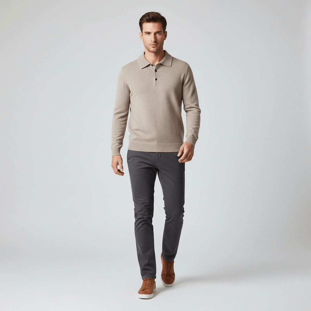 Sterling Men's Long Sleeve Polo Sweater