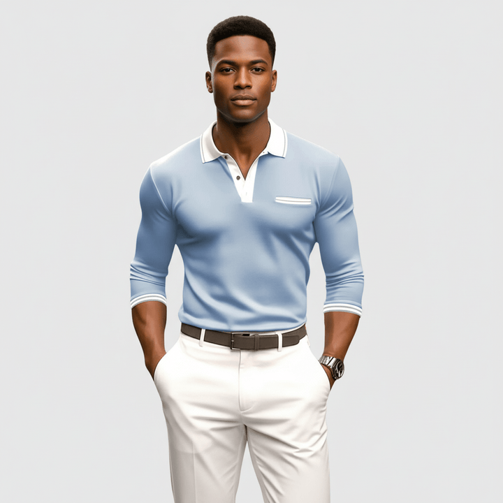 Stratusfit Men's Long Sleeve Polo Shirt