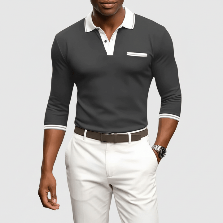Stratusfit Men's Long Sleeve Polo Shirt