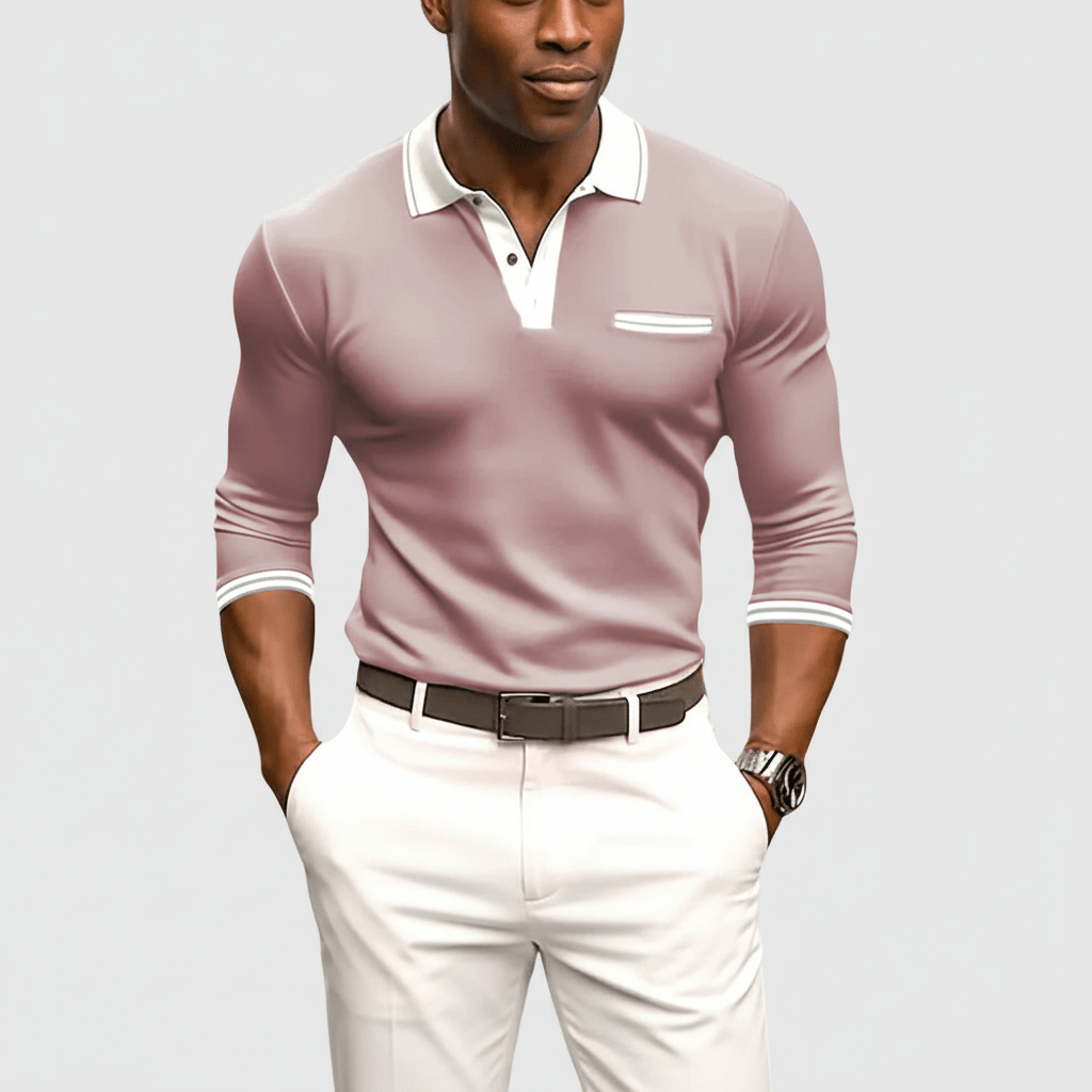 Stratusfit Men's Long Sleeve Polo Shirt