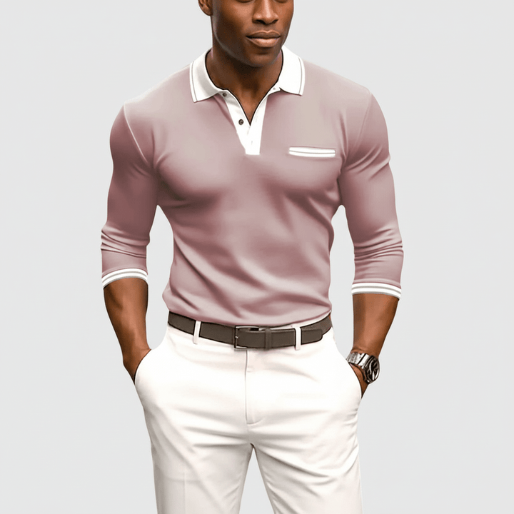 Stratusfit Men's Long Sleeve Polo Shirt
