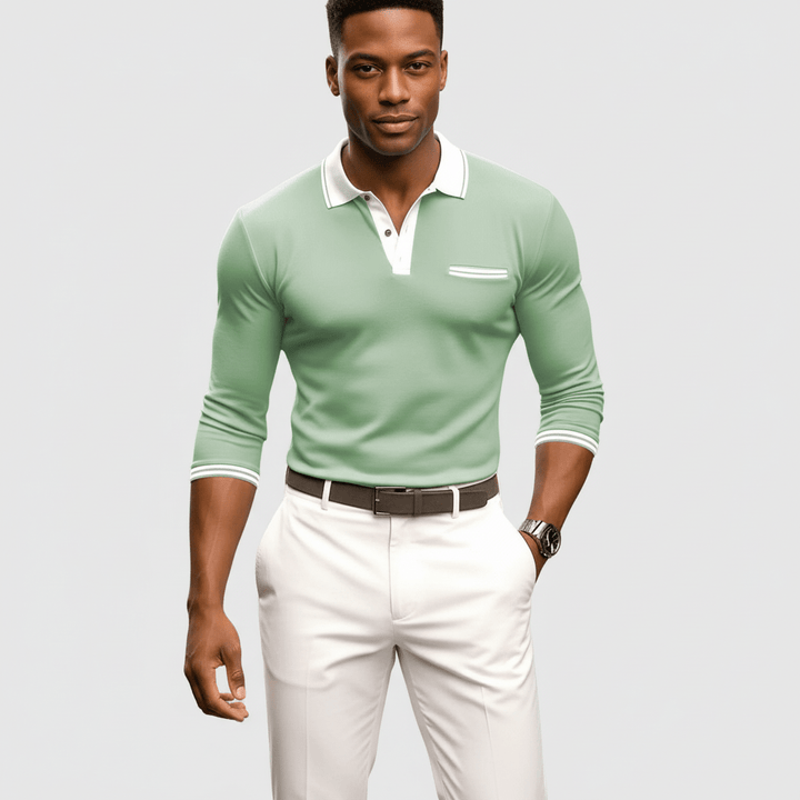 Stratusfit Men's Long Sleeve Polo Shirt