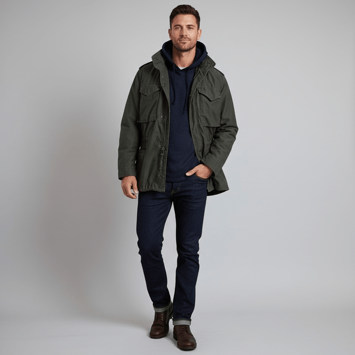 Thalen Men’s Field Jacket Parka | Windbreaker