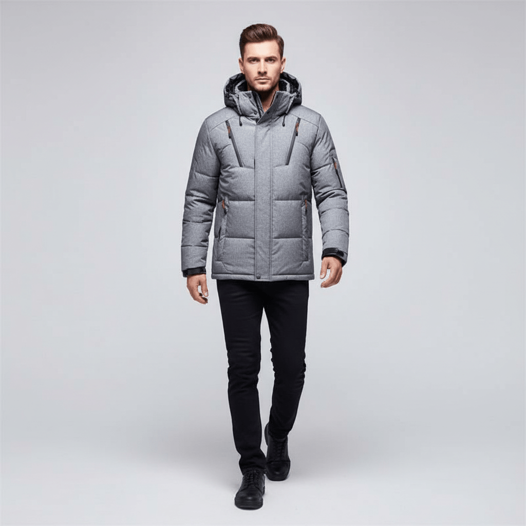 Valmor Men’s Winter Puffer Down Jacket | Long