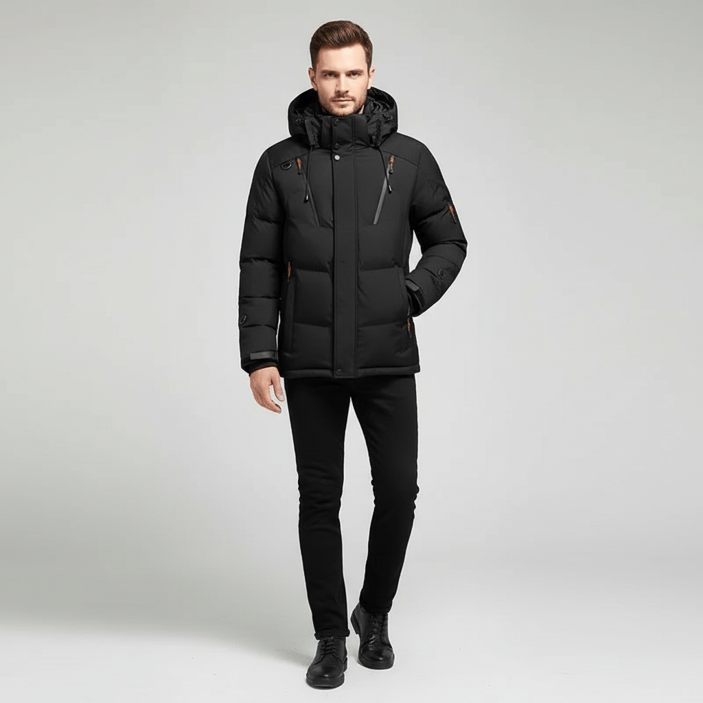 Valmor Men’s Winter Puffer Down Jacket | Long