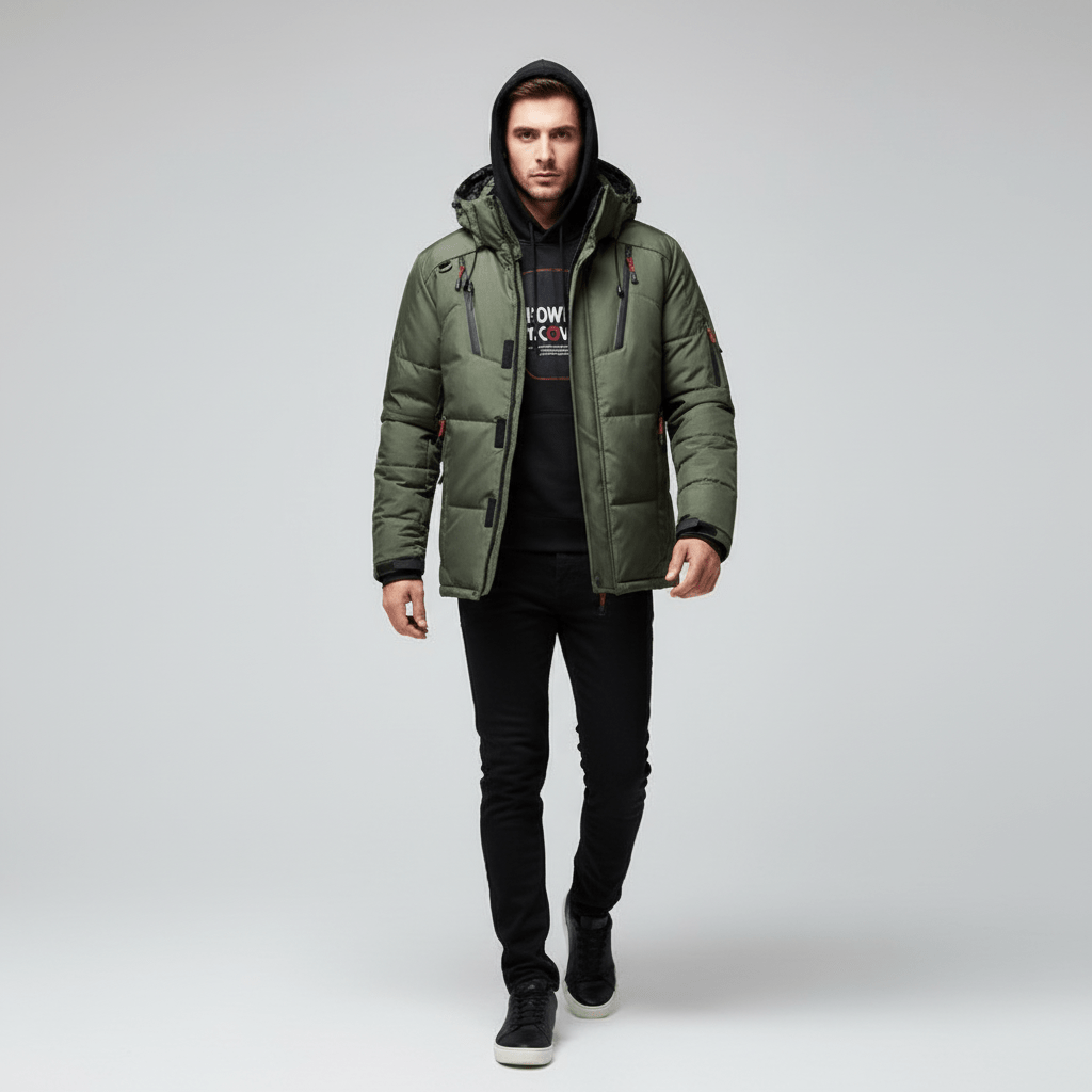 Valmor Men’s Winter Puffer Down Jacket | Long