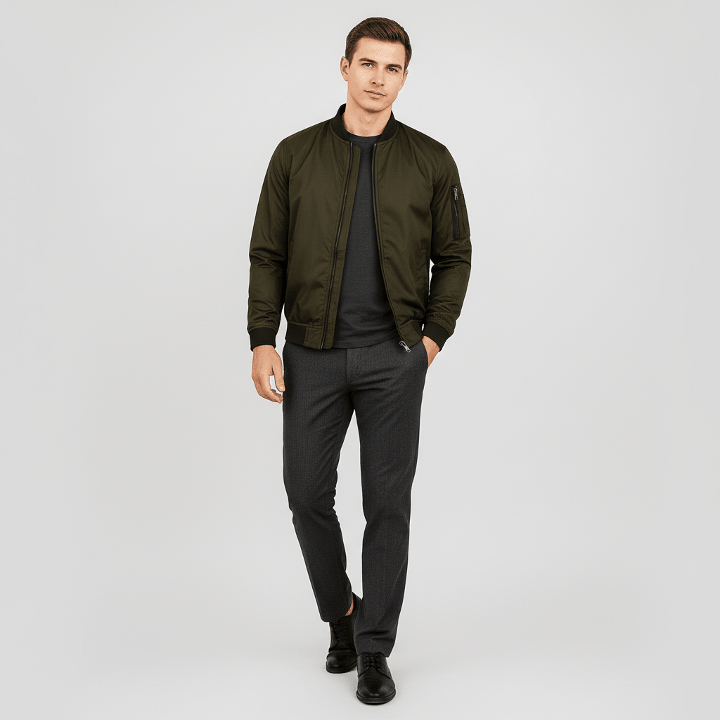 Valorfield Men's Classic Bomber Jacket