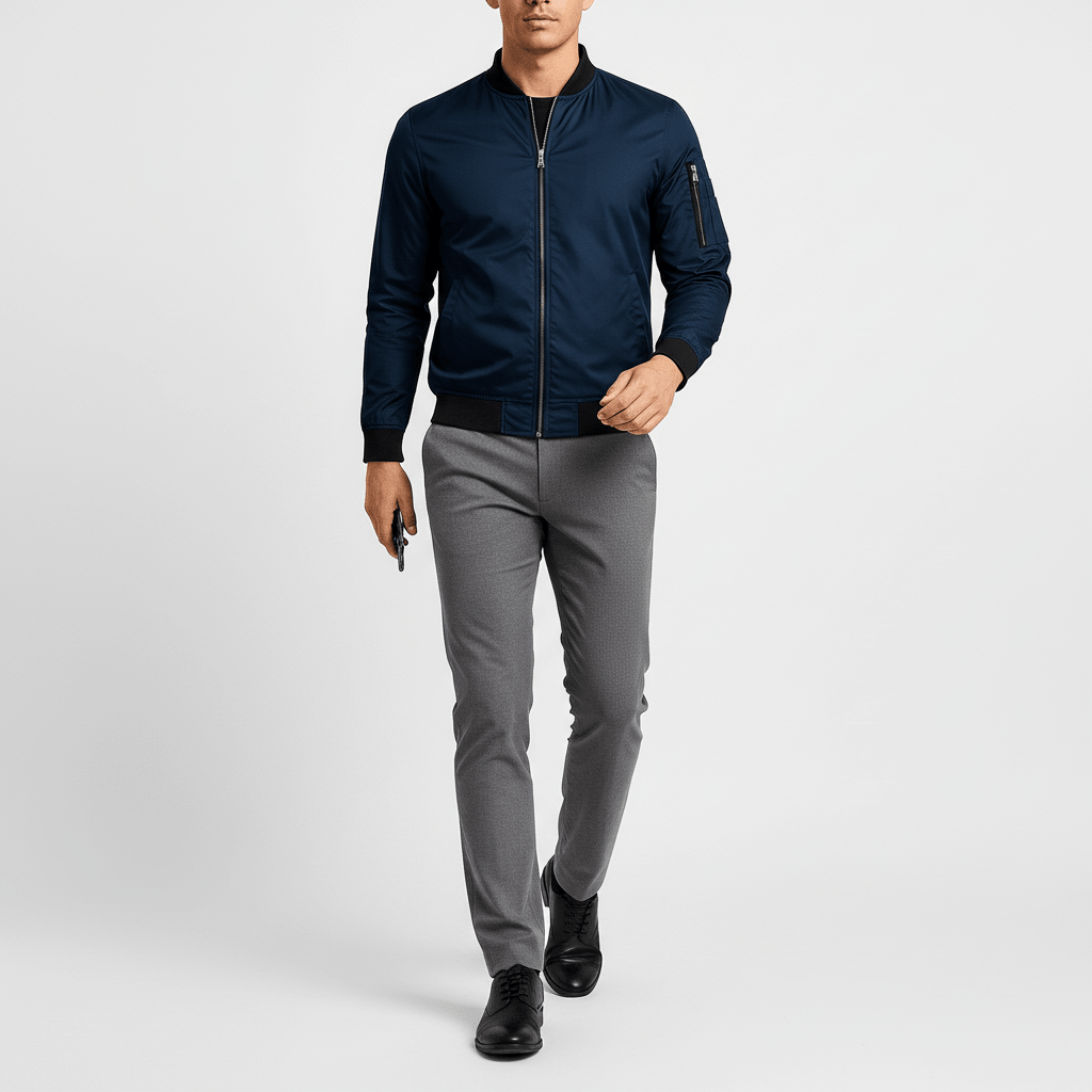 Valorfield Men's Classic Bomber Jacket