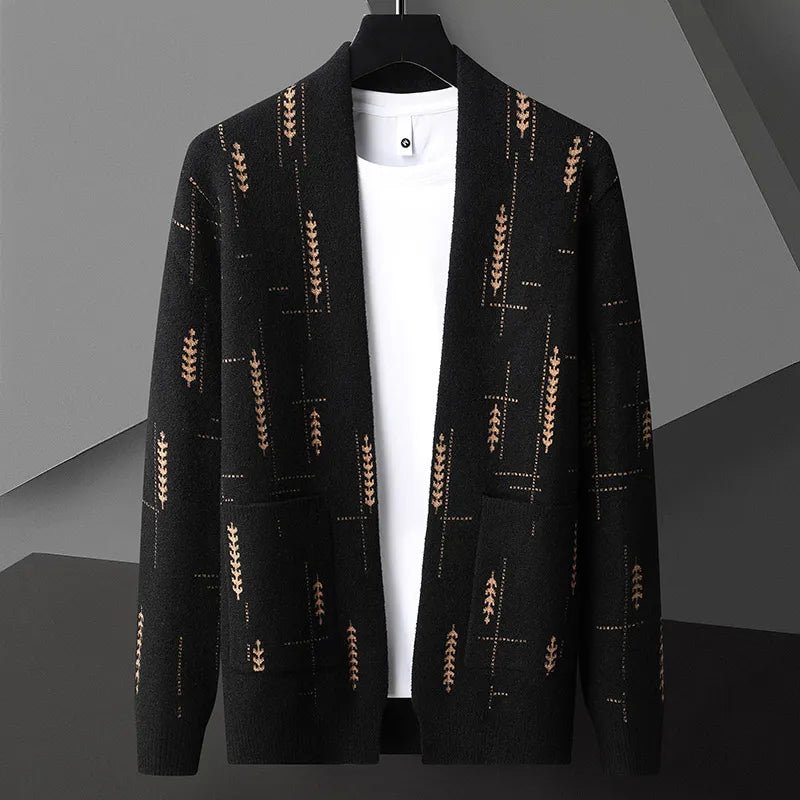 Verrois Patterned Knit Cardigan Sweater