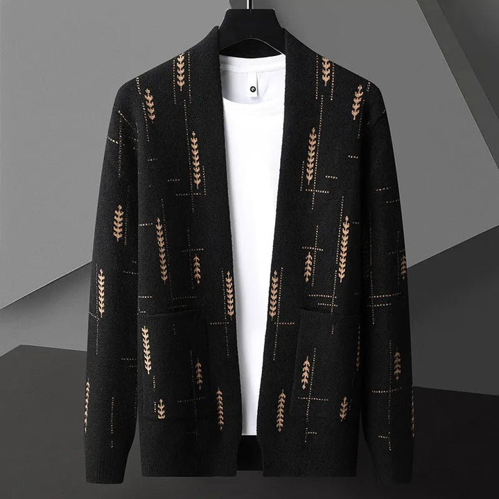 Verrois Patterned Knit Cardigan Sweater