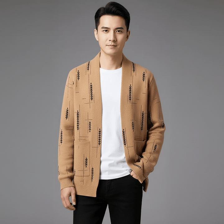 Verrois Patterned Knit Cardigan Sweater