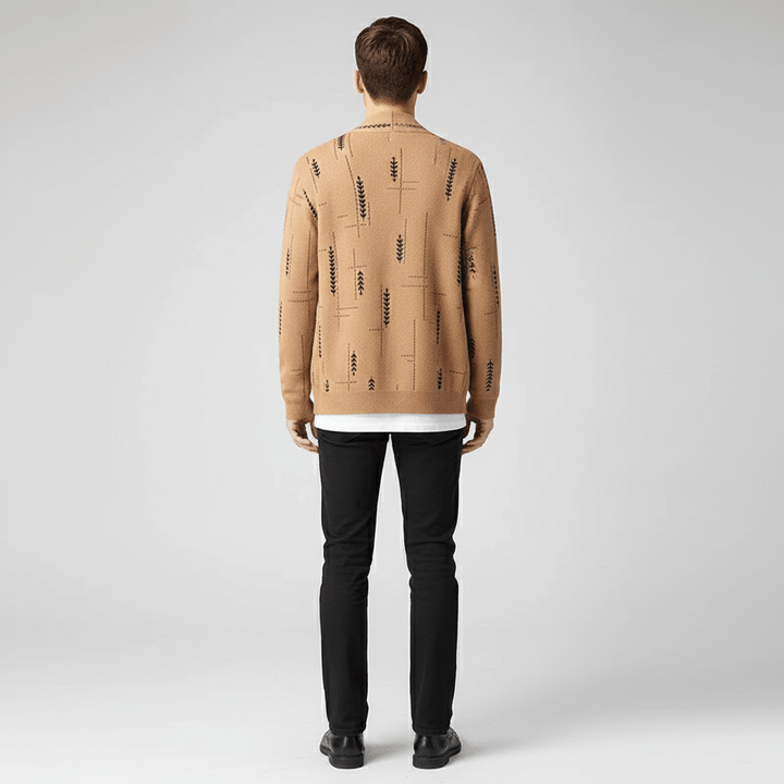 Verrois Patterned Knit Cardigan Sweater